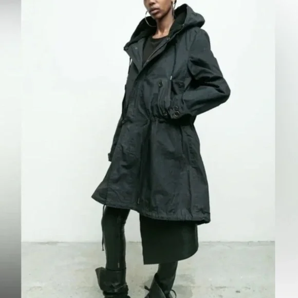 🆕 Nicolas K x Free People Byard Trench Jacket Waxed Canvas - Picture 1 of 10